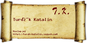 Turák Katalin névjegykártya