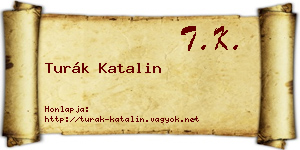 Turák Katalin névjegykártya